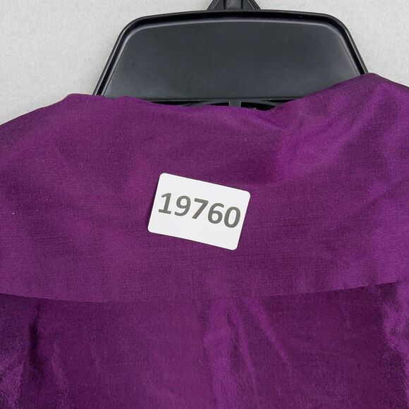 Teri Jon Rickie Freeman Dress Women 6 Purple Silk Shirt Belted Pleated MOB Party - Picture 14 of 14